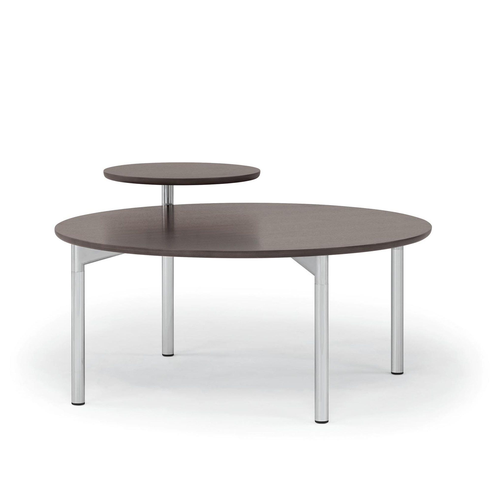 Playground Occasional Table, Two-Tiered Round Top