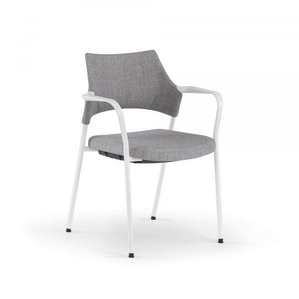 Faction Guest Chair, Poly Back with Loop Arms