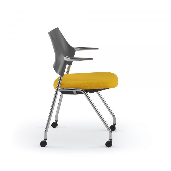 Faction Nesting Chair, Poly Back, Cantilever Arms
