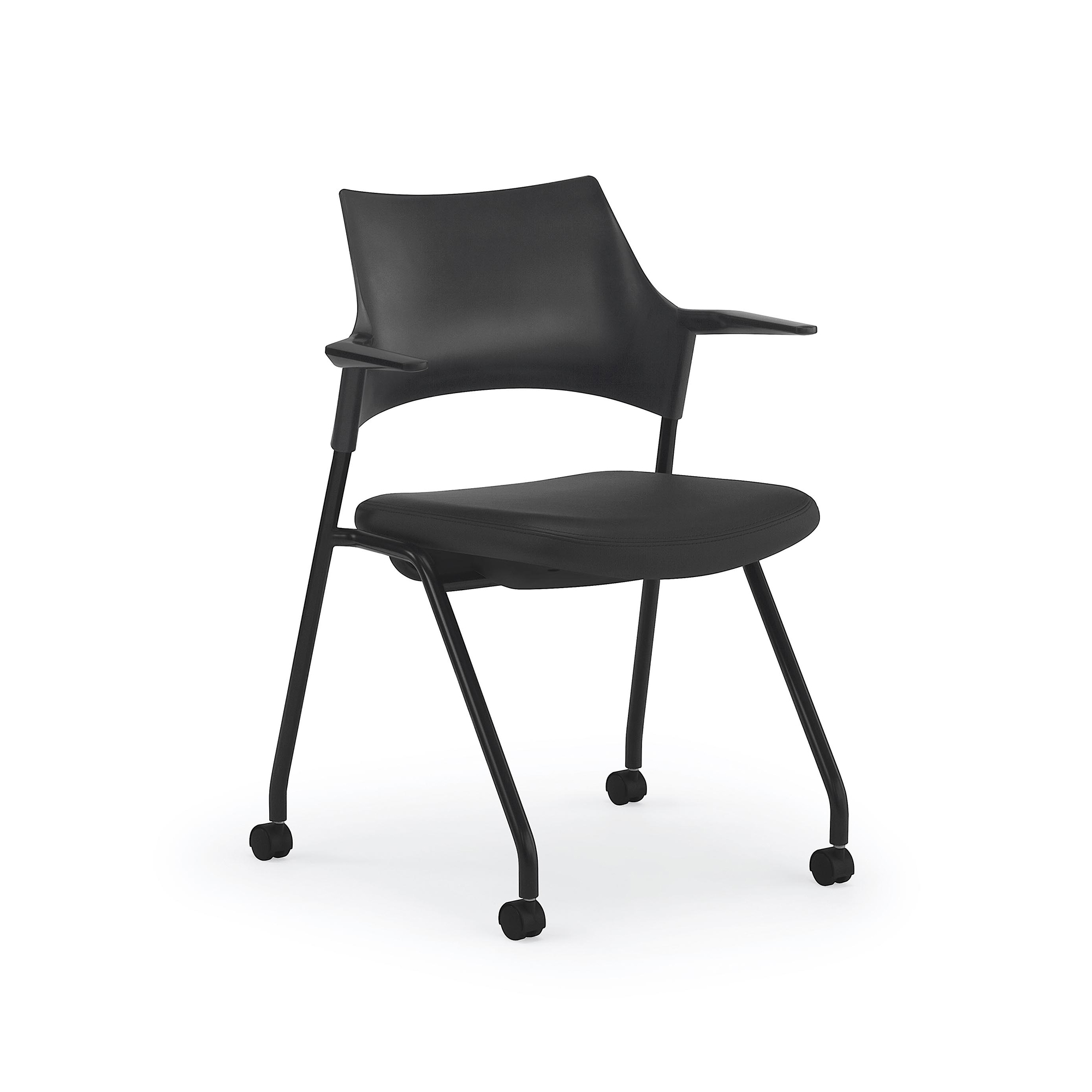 Faction Nesting Chair, Poly Back, Cantilever Arms