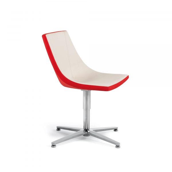 Chirp Guest Chair, Swivel Base, 2-Tone Upholstery