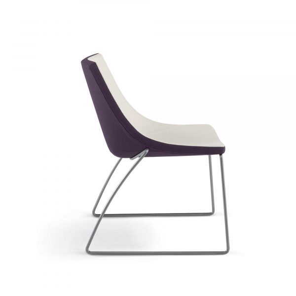 Chirp Lounge Chair, Sled Base, 2-Tone Upholstery