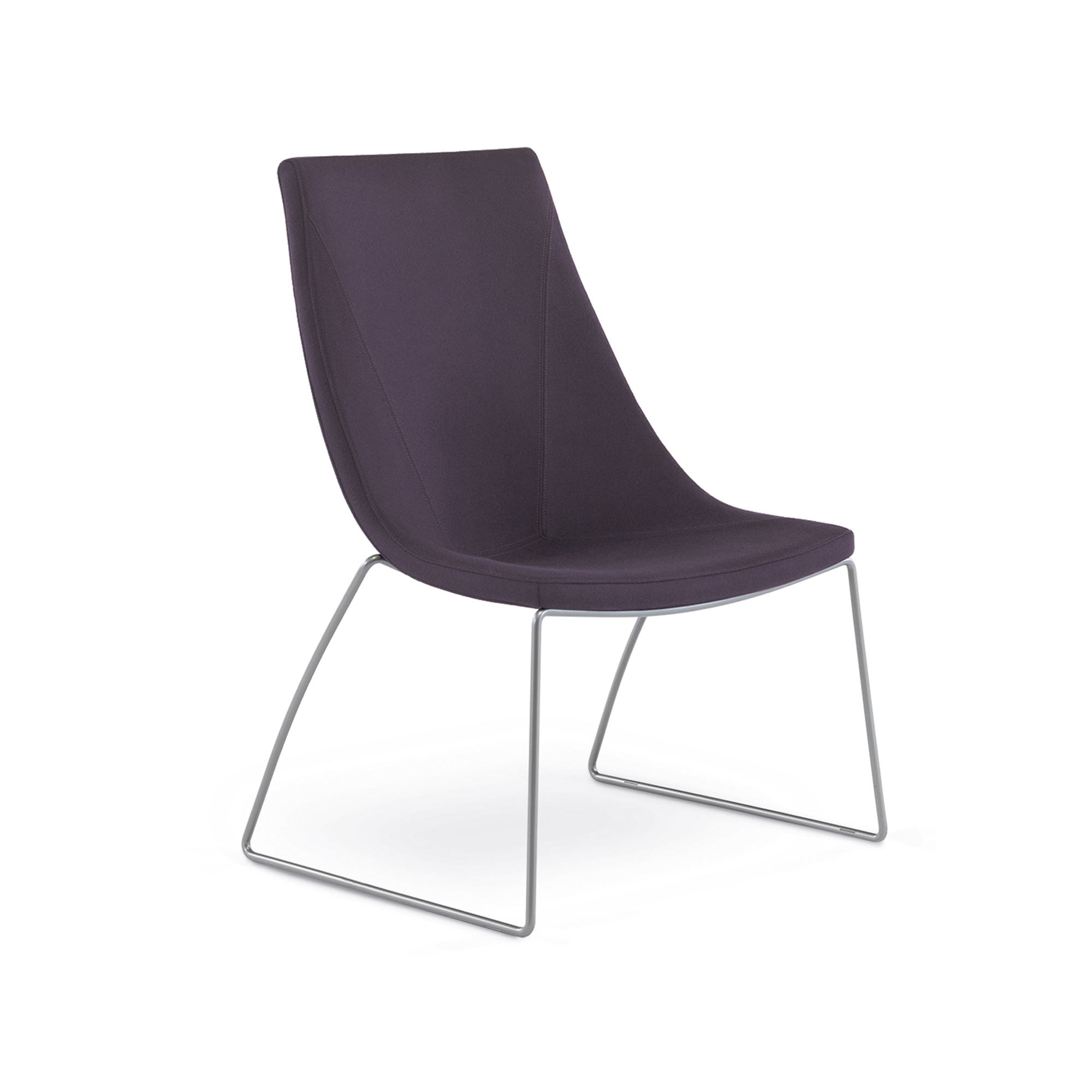 Chirp Lounge Chair, Sled Base, Side Profile