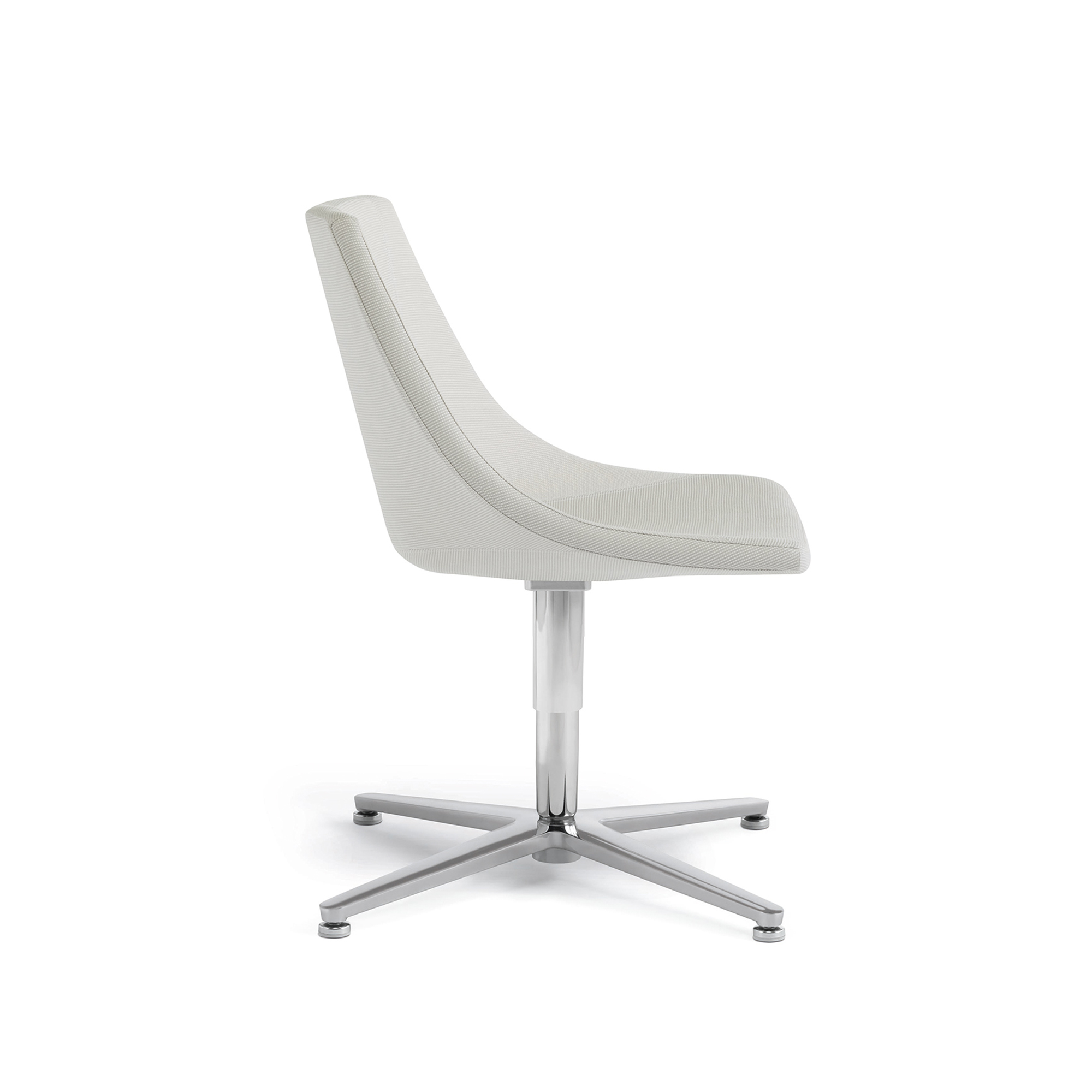 Chirp Lounge Chair, Swivel Base, Side Profile