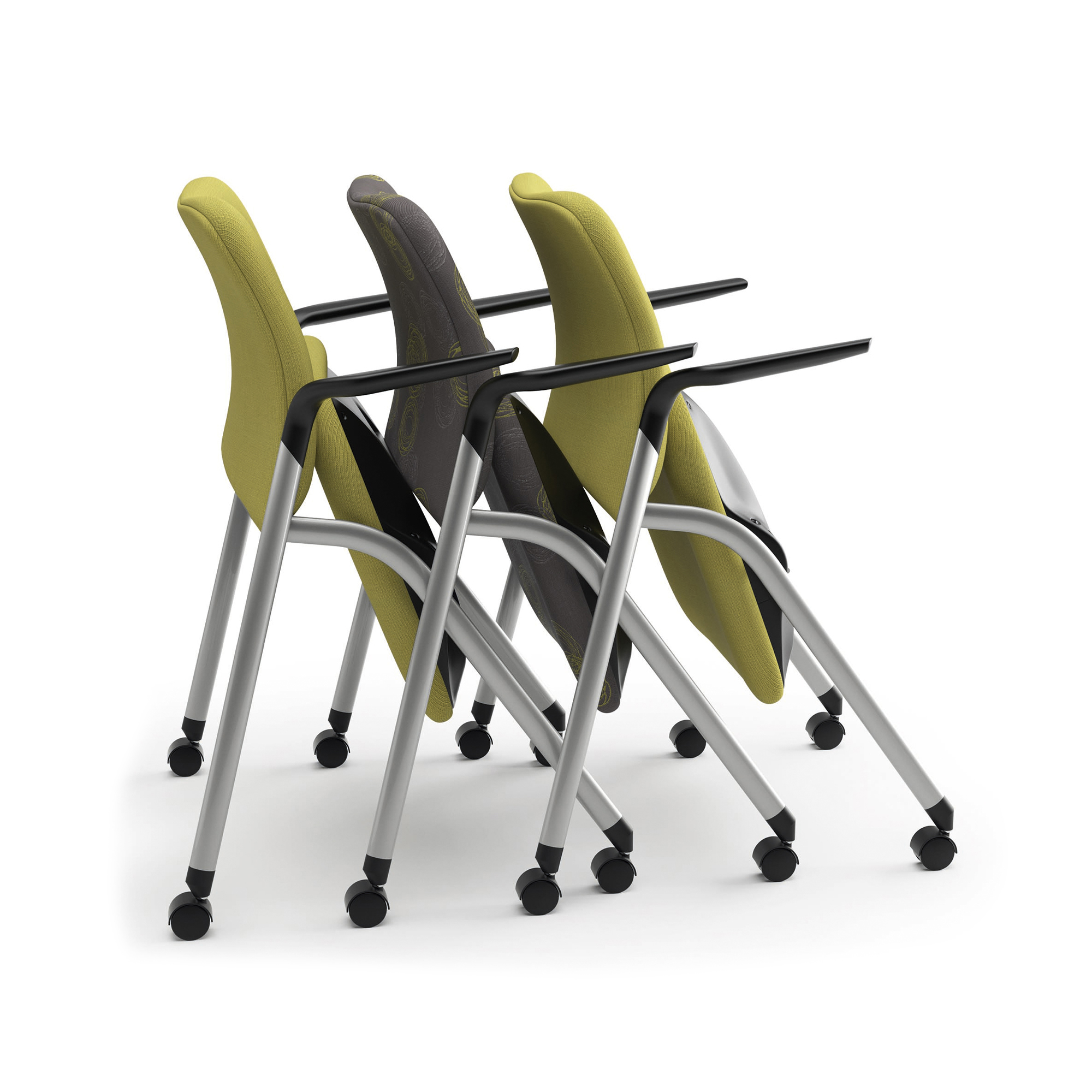 Nexxt Nesting Guest Chairs in Nested Position