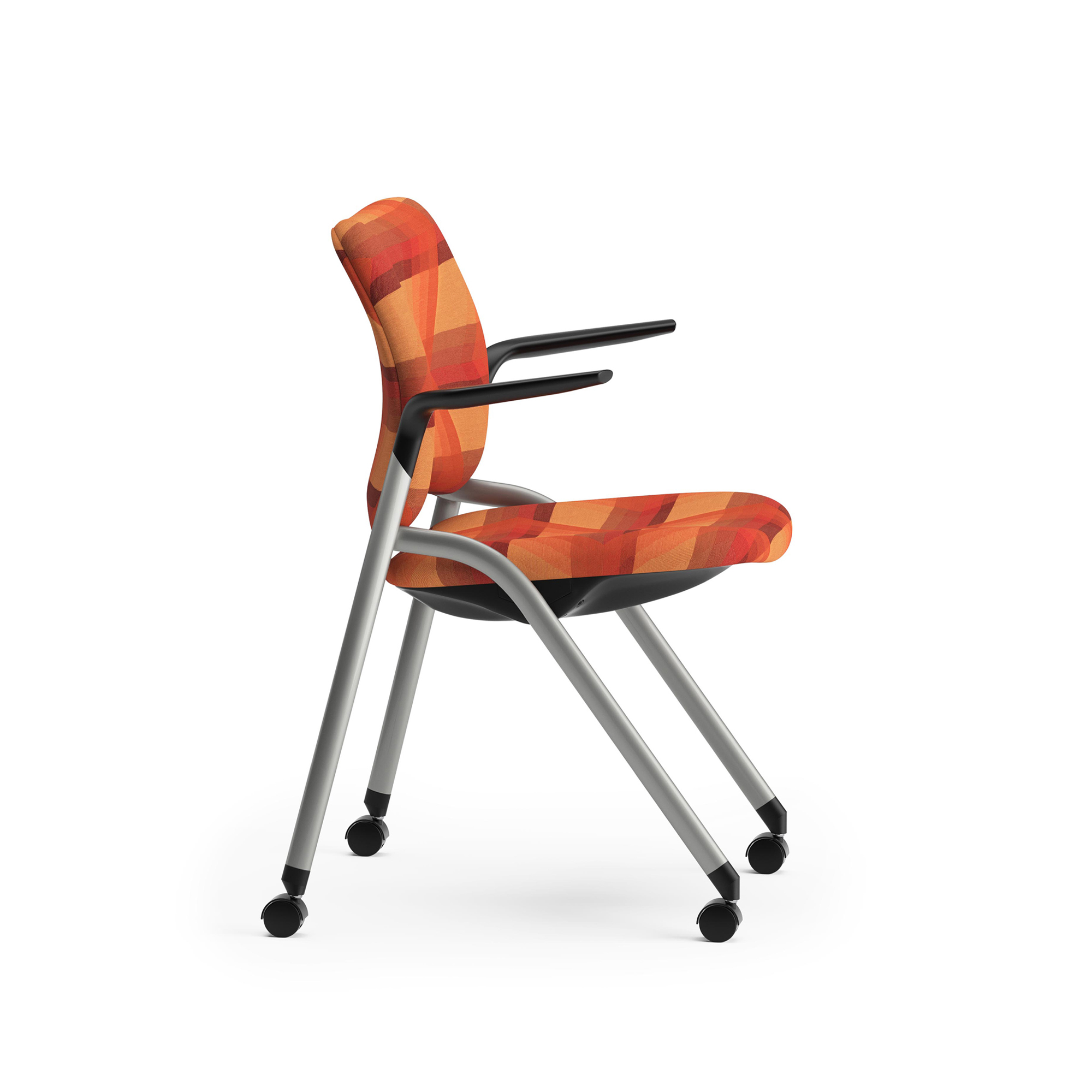Nexxt Nesting Guest Chair, Arms, Casters