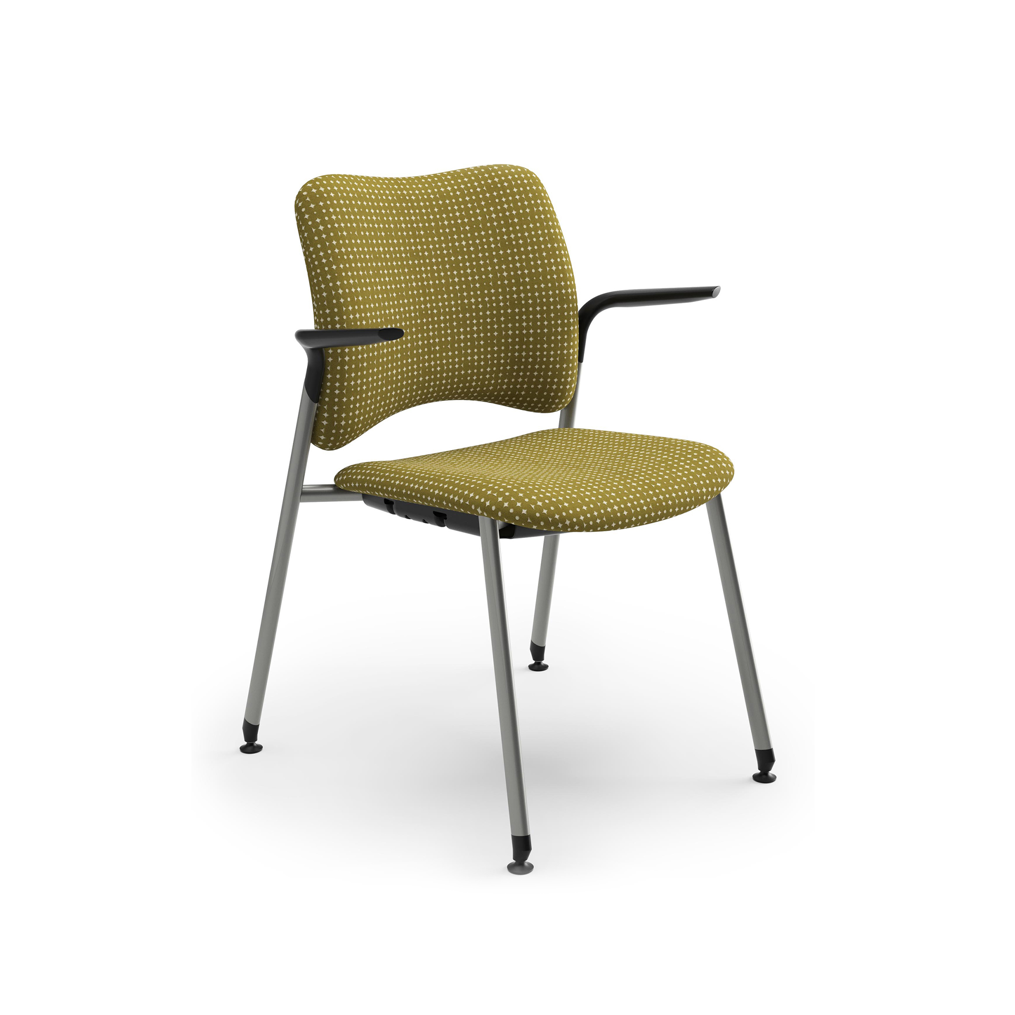 Nexxt Guest Chair, Arms, Glides