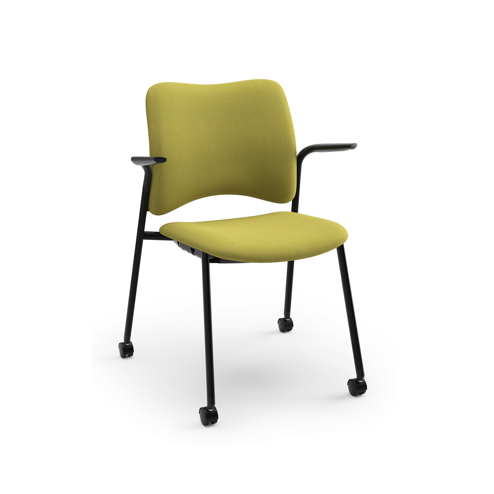 Nexxt Guest Chair, Arms, Casters
