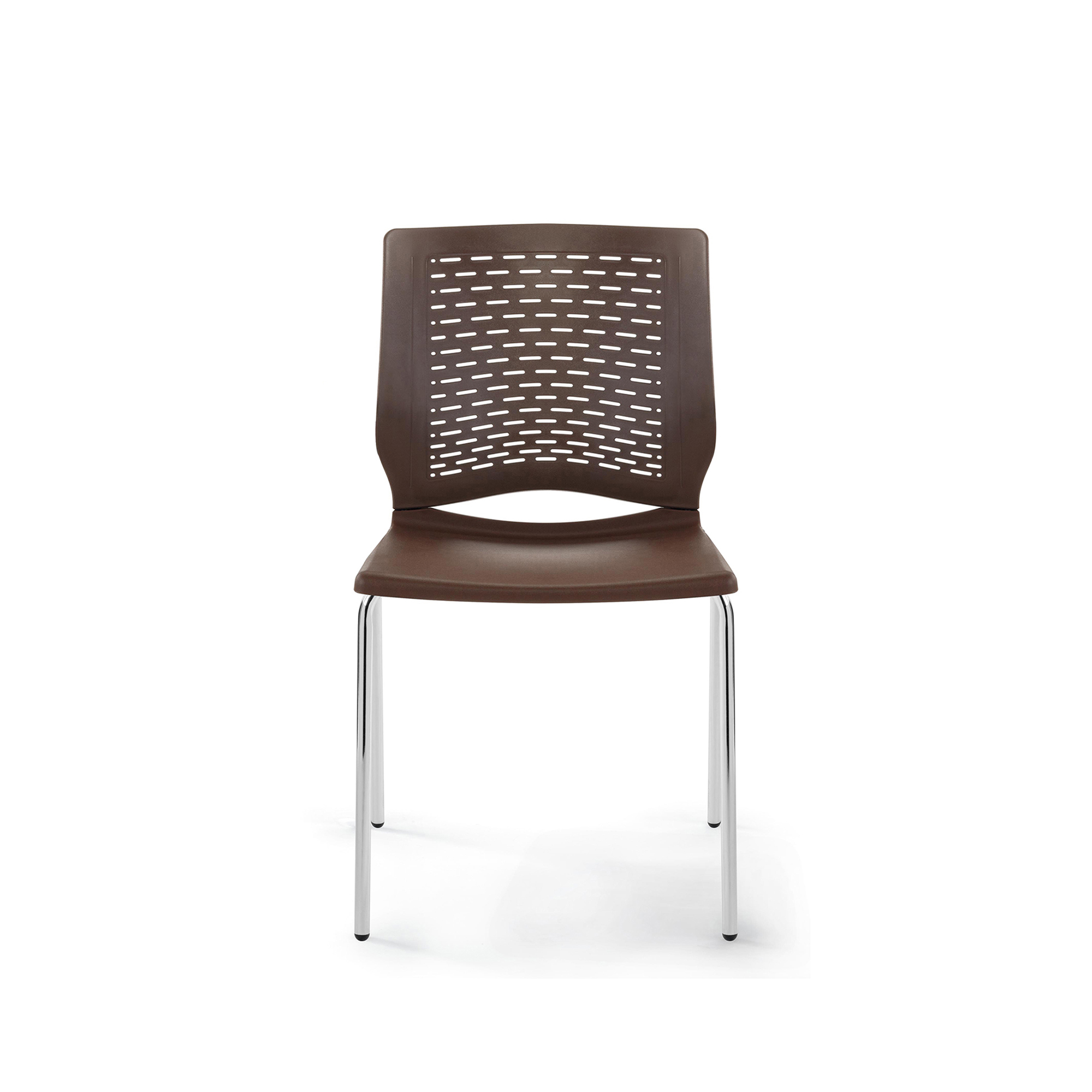 Whim Guest Chair, Poly Back and Seat, Armless, Glides