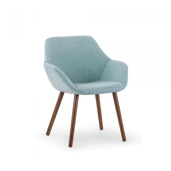 Melina Guest Chair, 4-Leg Wood Base