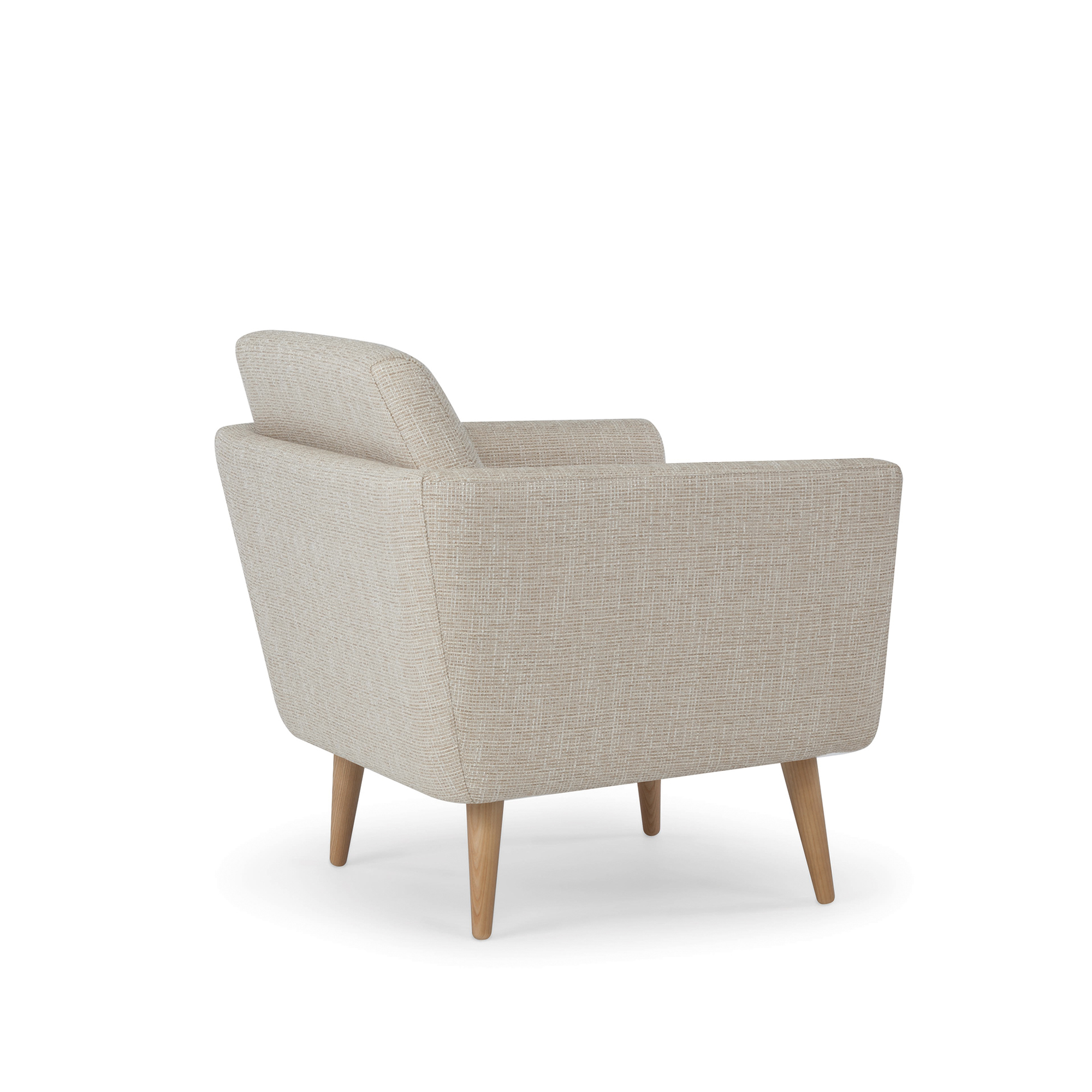 Clipse Lounge Chair with Wood Legs, Rear View