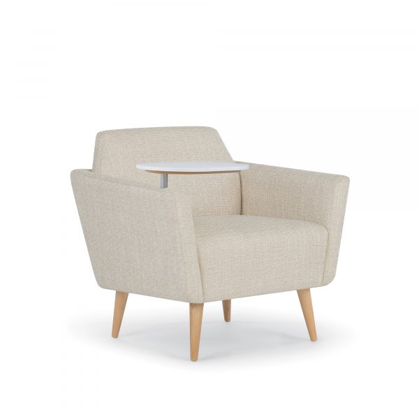 Clipse Lounge Chair with Wood Legs and Tablet
