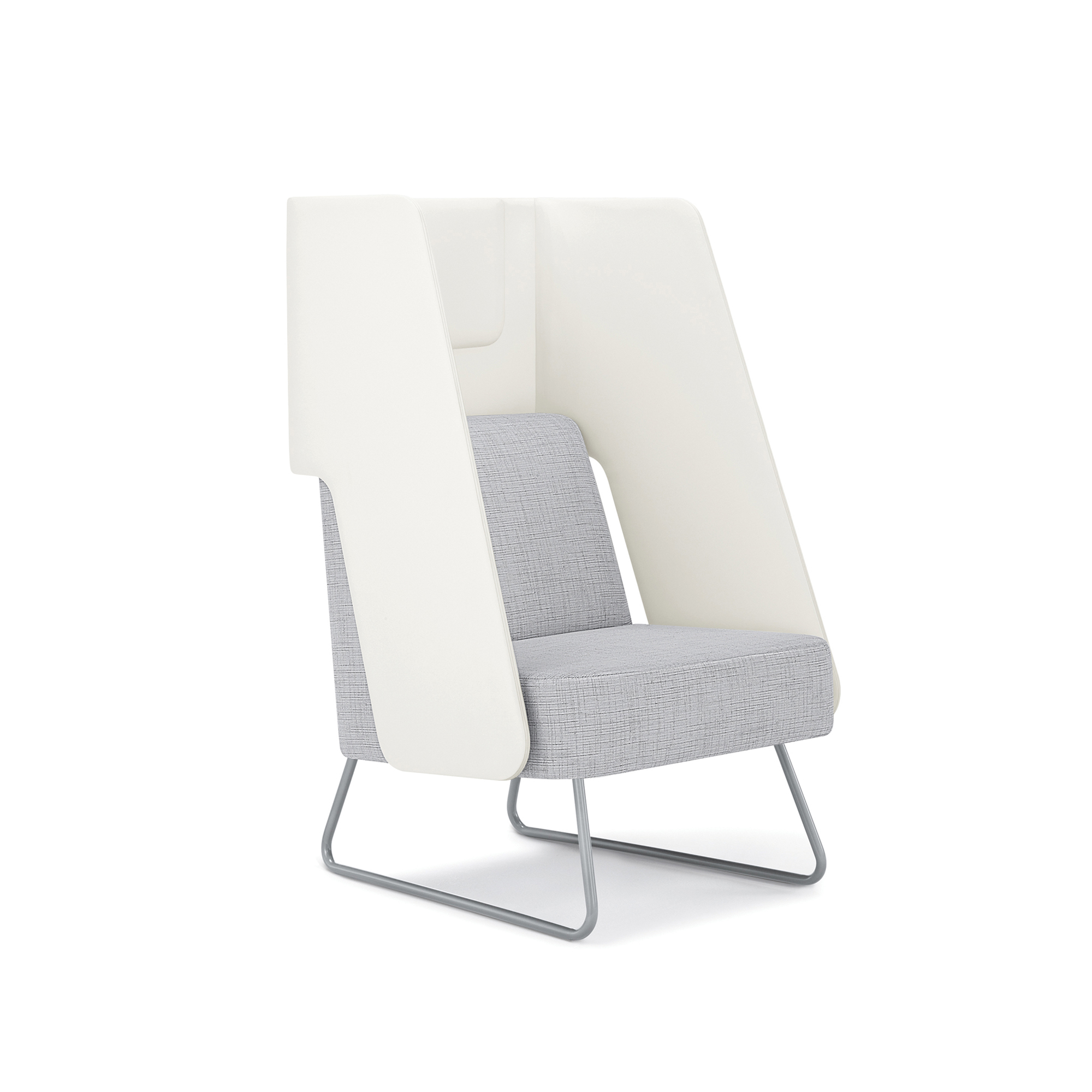 Visor Private Lounge Chair, Sled Base