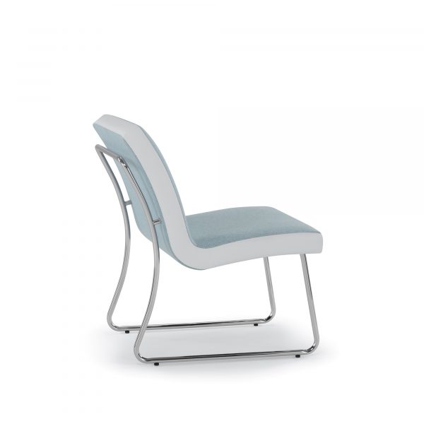 Cielo Lounge Chair, Sled Base, Rear View