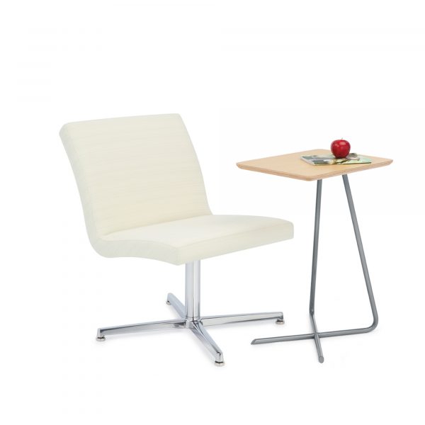 Cielo Swivel Base Lounge Chair with Cielo Pull-Up Table