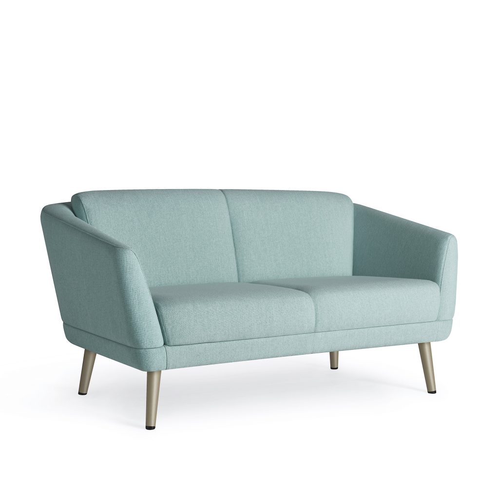 Hado Love Seat, Metal Legs