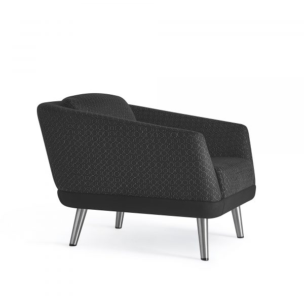 Hado Lounge Chair, Metal Legs