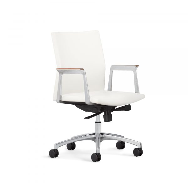 Notion Low Back Conference/Executive Chair, Aluminum Arms