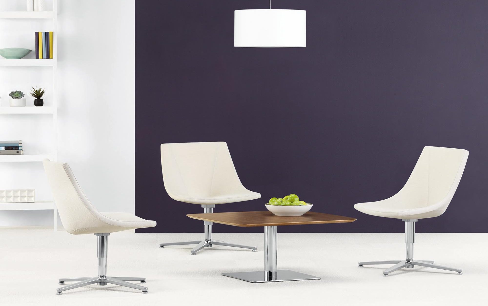 Chirp Lounge Chairs with Swivel Bases, Casual Meeting Environment