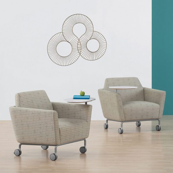 Clipse Lounge Chairs with Casters and Tablets