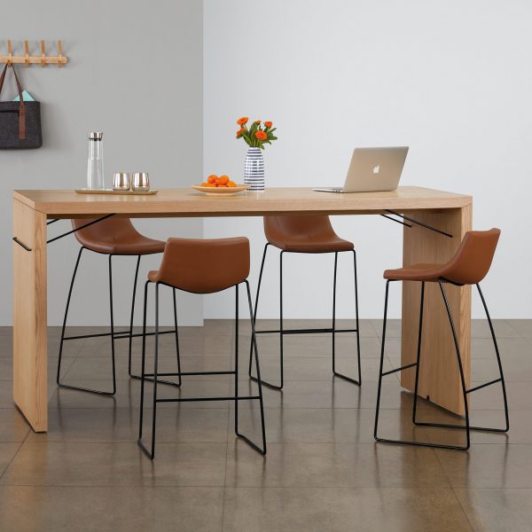 String Games Meeting Table, 42-Inch Height, with Chirp Barstools
