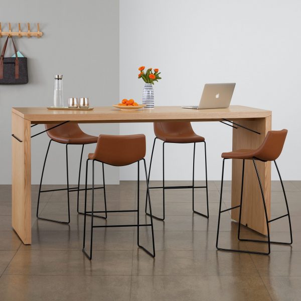 String Games Meeting Table, 42-Inch Height, with Chirp Barstools