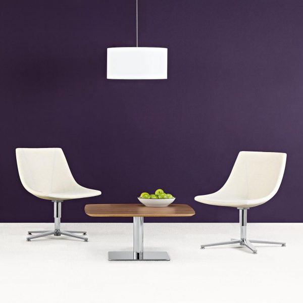 Skyline Occasional Table, Square Top, with Chirp Lounge Chairs