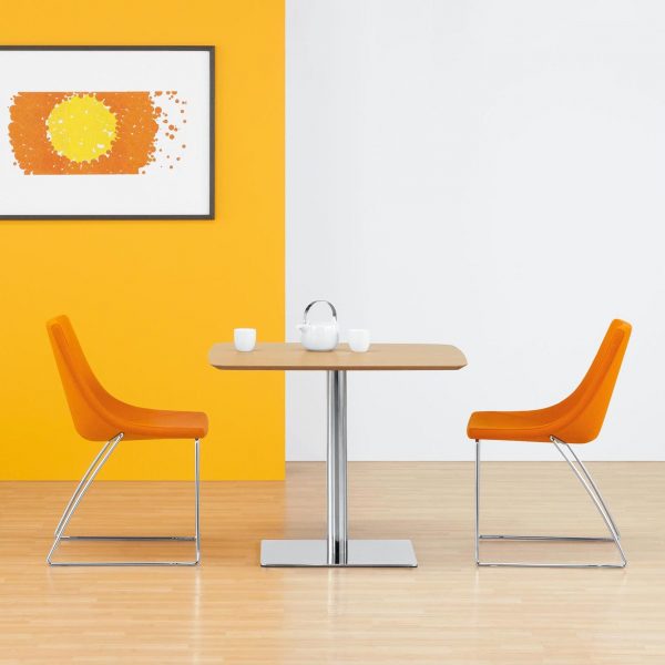 Skyline Meeting Table, Square Top, with Chirp Guest Chairs