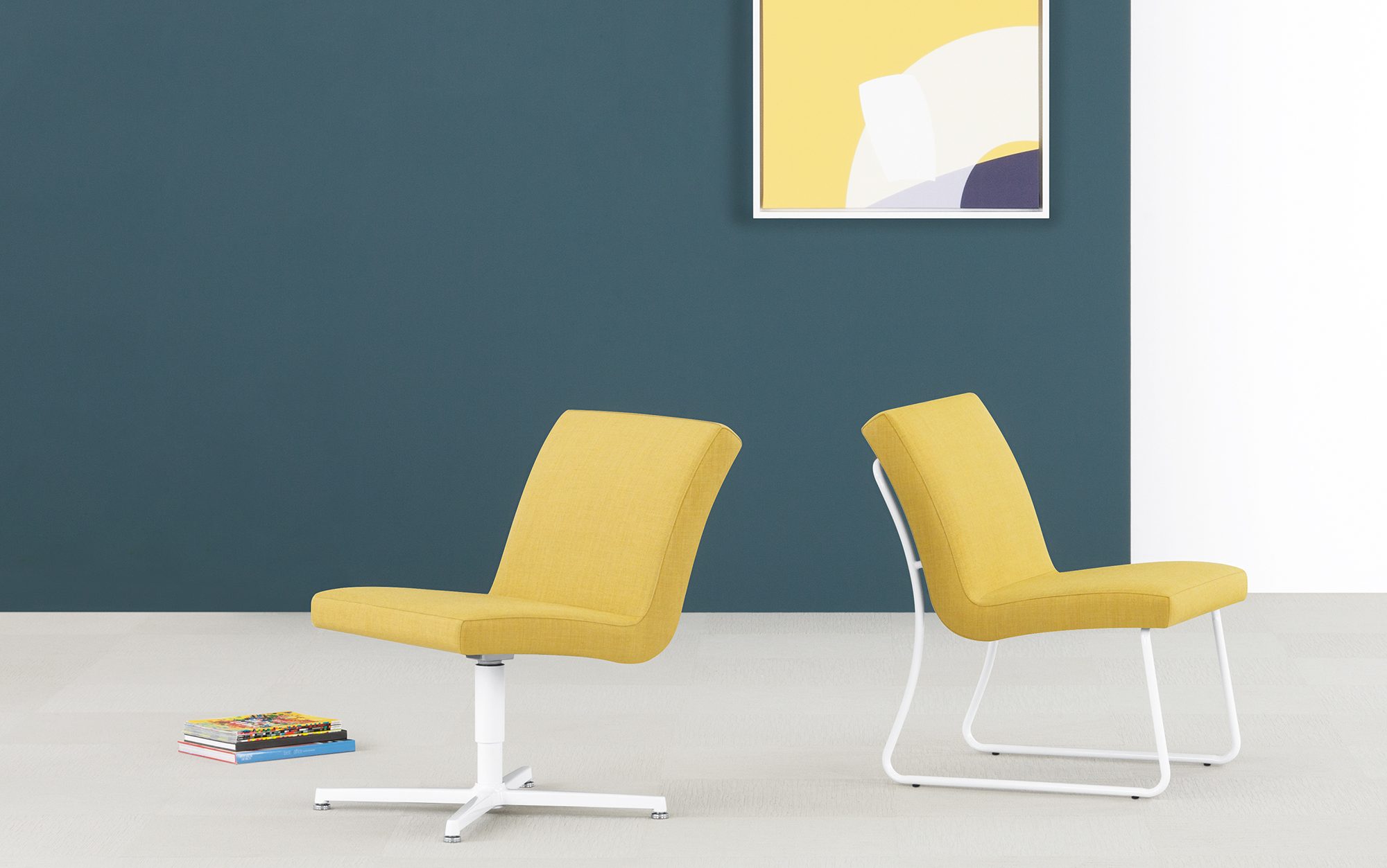Cielo Lounge Chairs, Swivel and Sled Bases