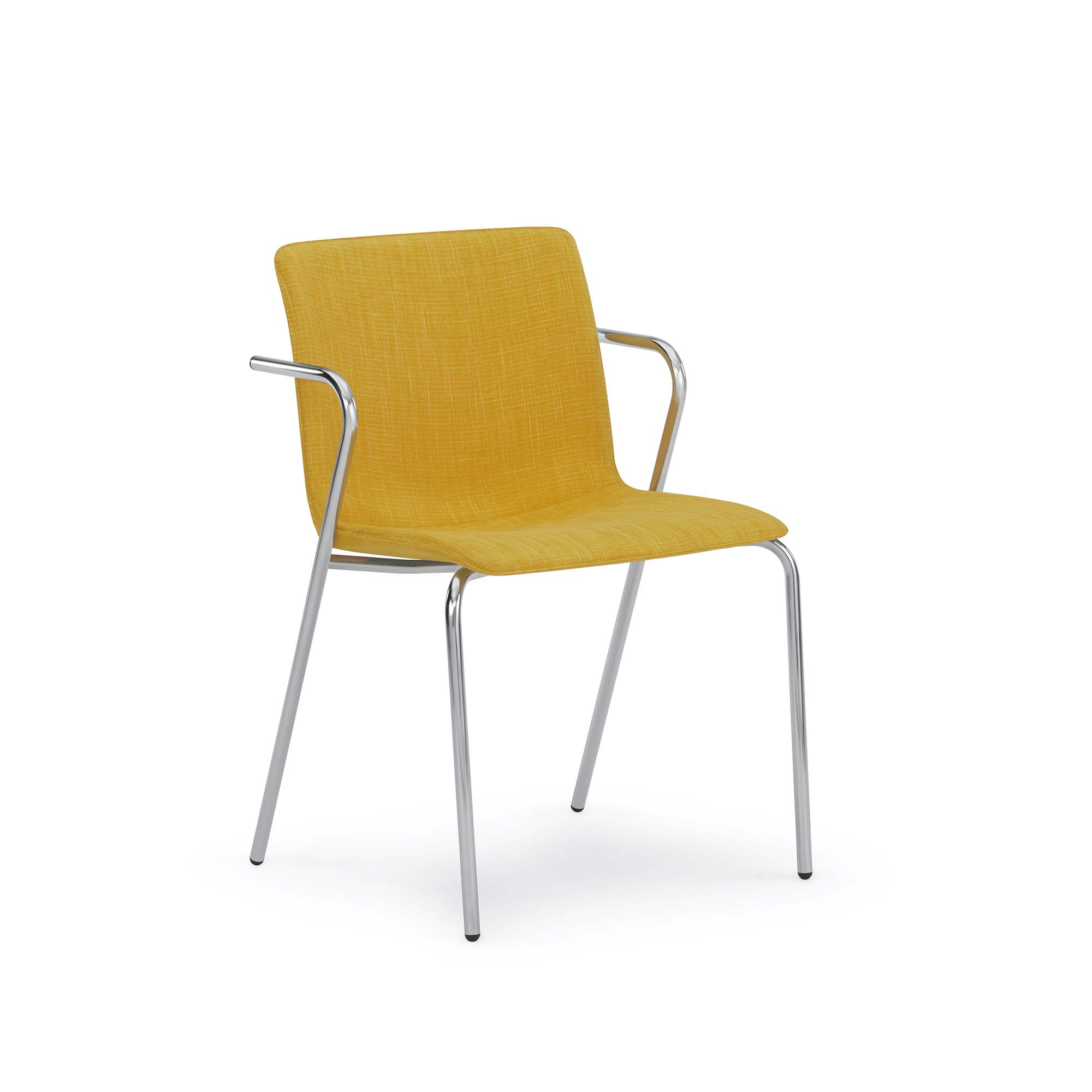 Kitsy Guest Chair, Metal Legs, Arms