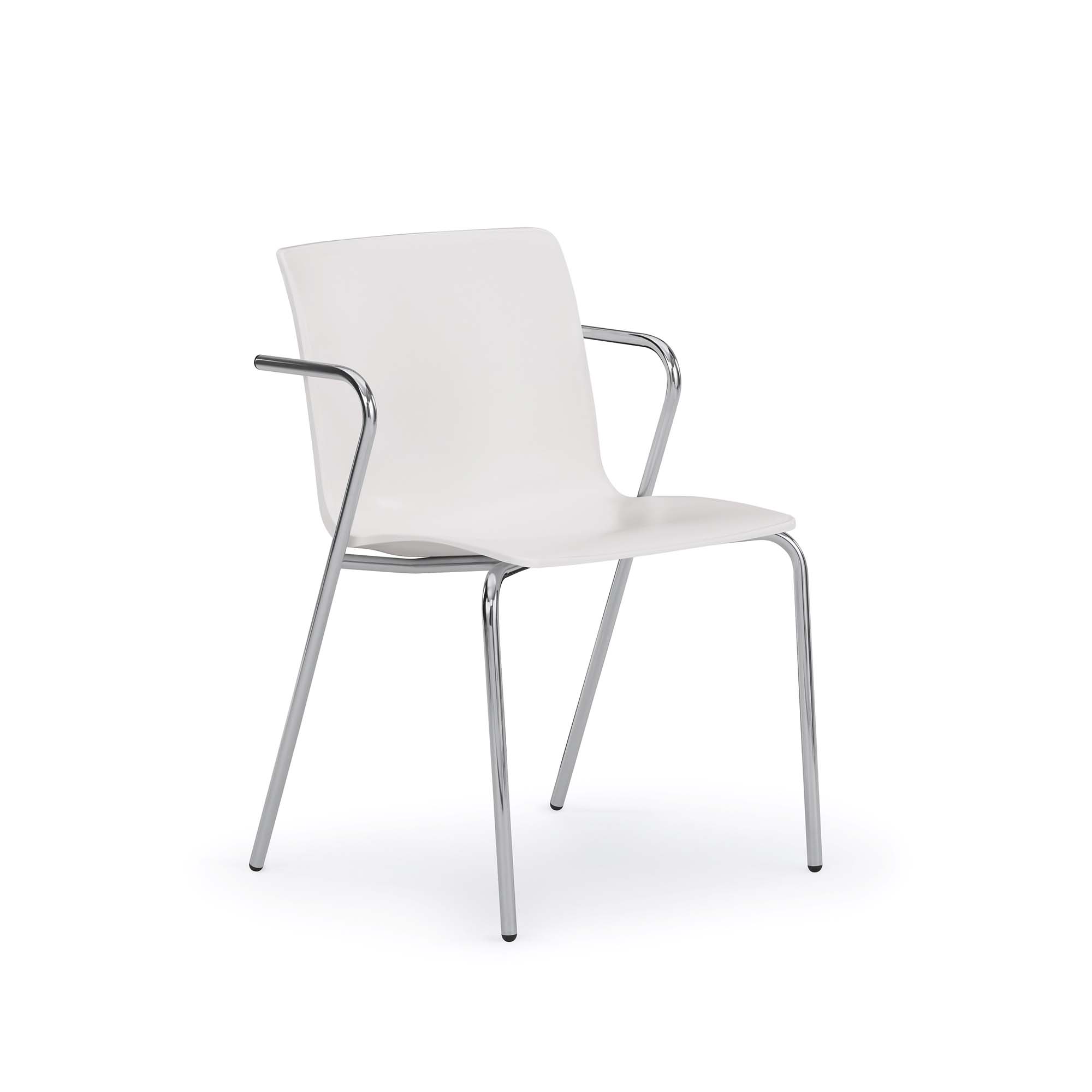 Kitsy Guest Chair, Metal Legs, Arms