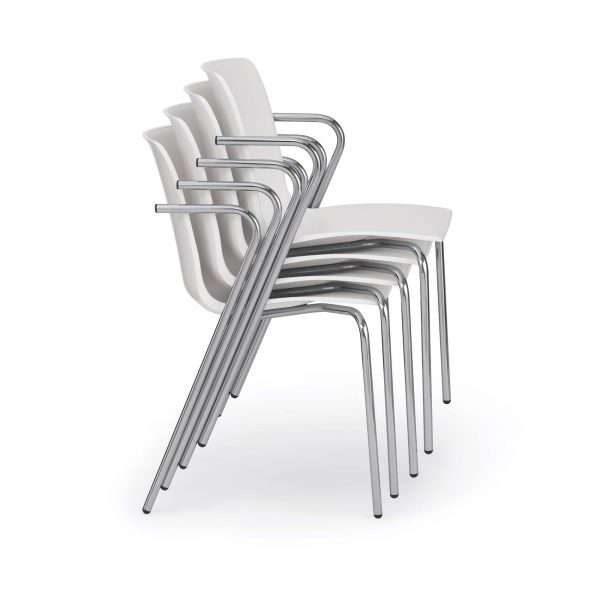 Kitsy Guest Chairs, Metal Legs, Arms, Stacked