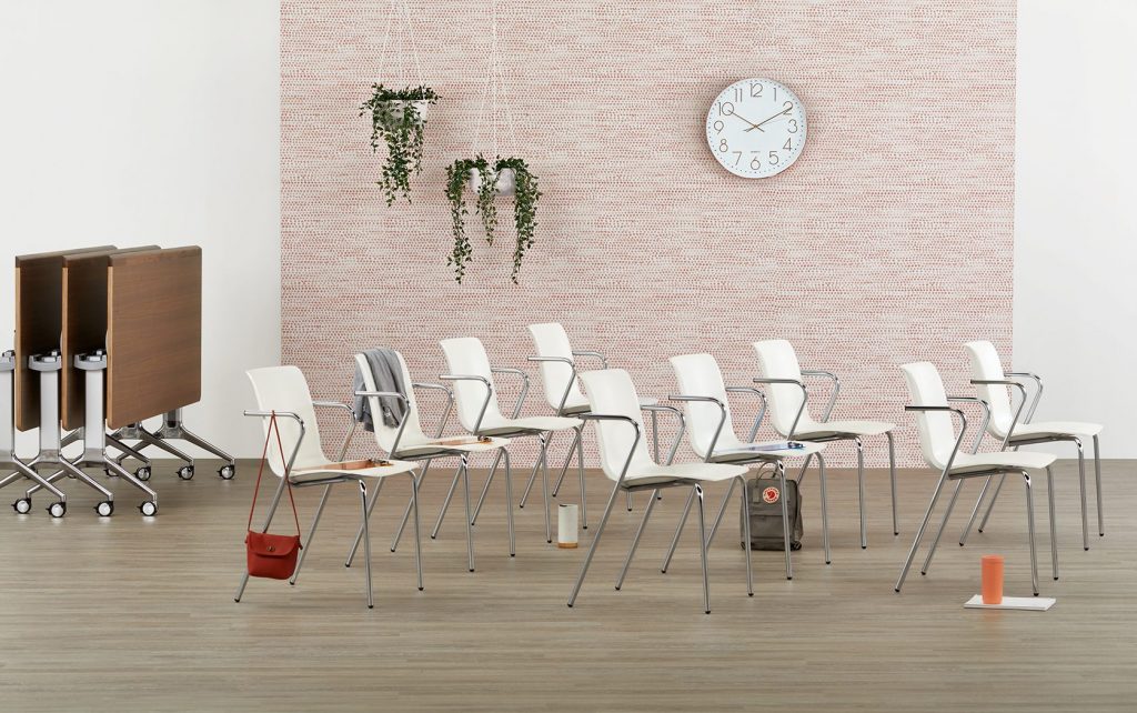 Kitsy Metal Leg Guest Chairs with Arms, Training Application