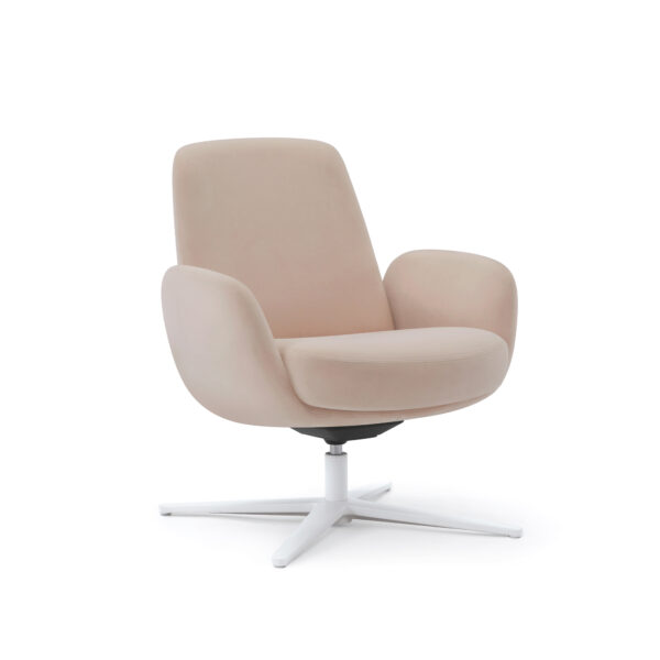 Plumeya HB Lounge Chair, Metal Swivel 2