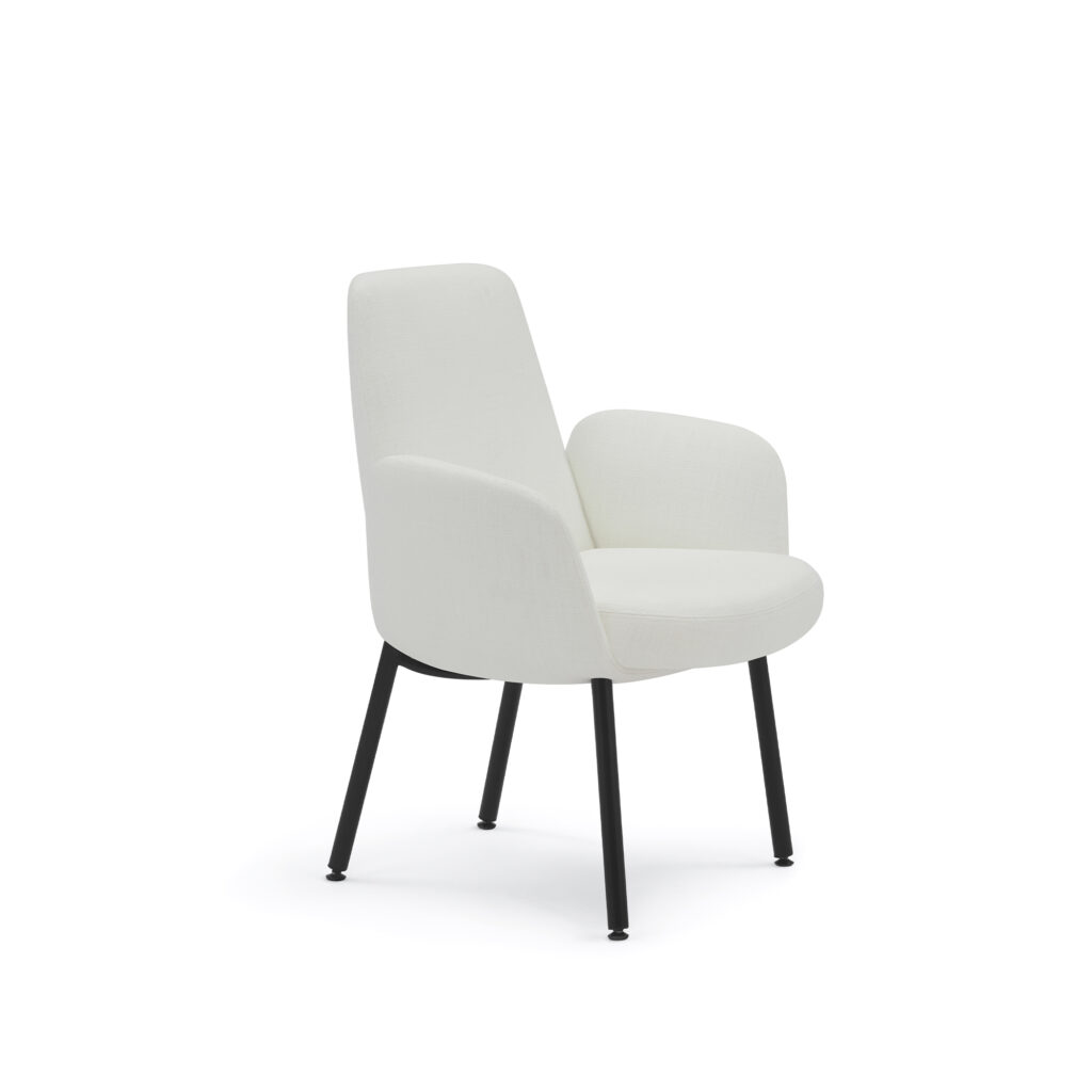 Plumeya MB Guest Chair, Metal Legs 2