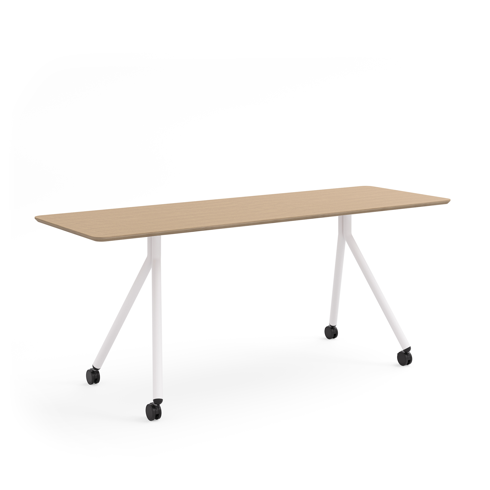 Chromo Multipurpose Table 24x72_Caster_Cotton Natural White Oak