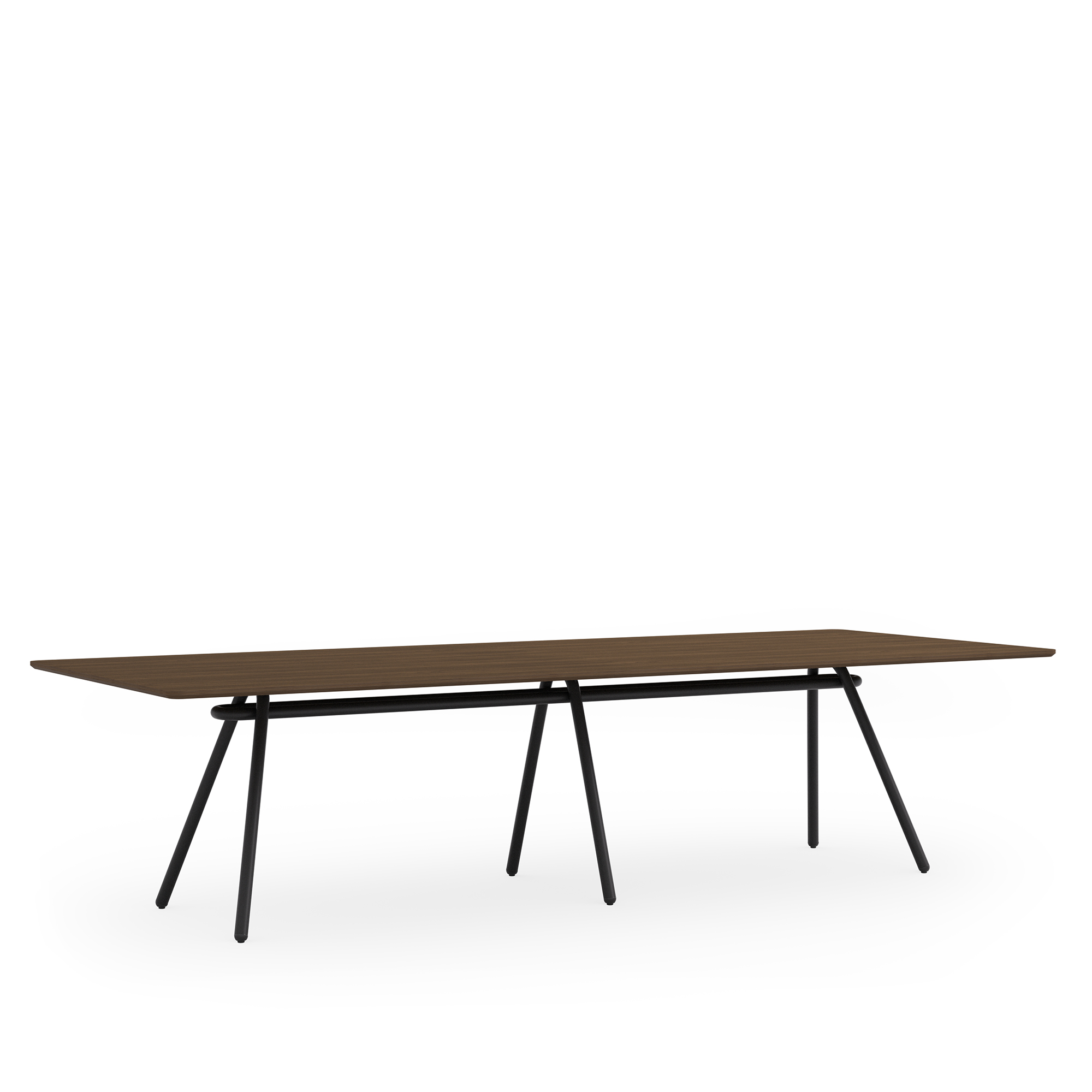 Cromo Meeting Tables 48X120X29_Walnut Black