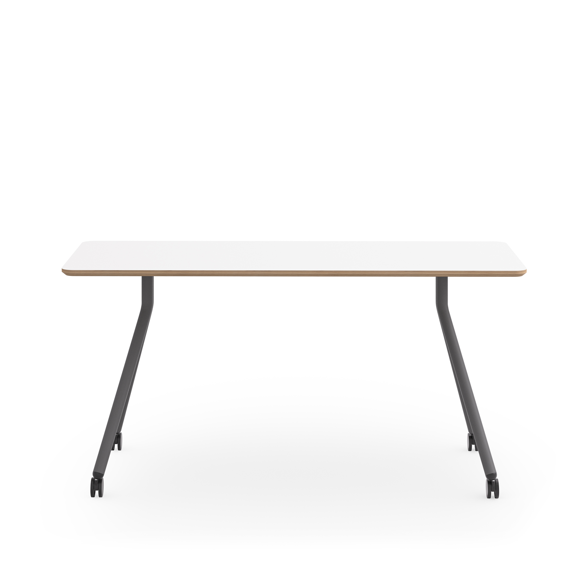 Cromo Multipurpose Table 24X60X29_White Laminate Charcoal