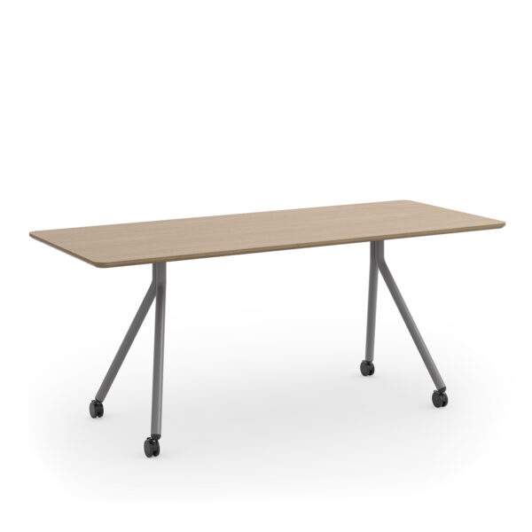 Cromo Multipurpose Table 30X72X292_Sand Oak Metalic Silver
