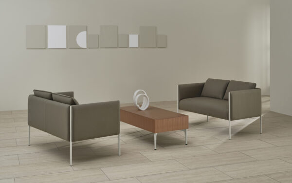 Lapella Love Seats with Uptown Social Occasional Tables