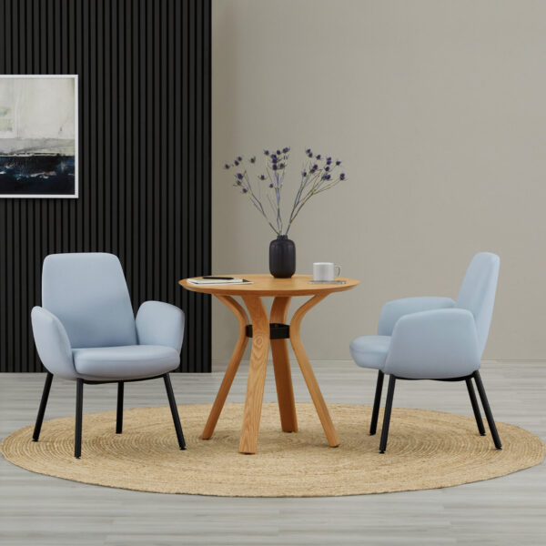 Plumeya Guest Wood Legs with Lineup Meeting Table