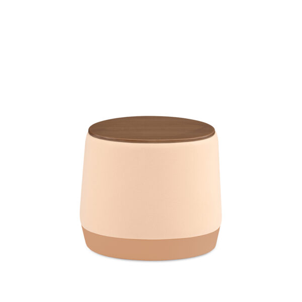 16in Round Loupe Kids Table with Veneer, Clay Base