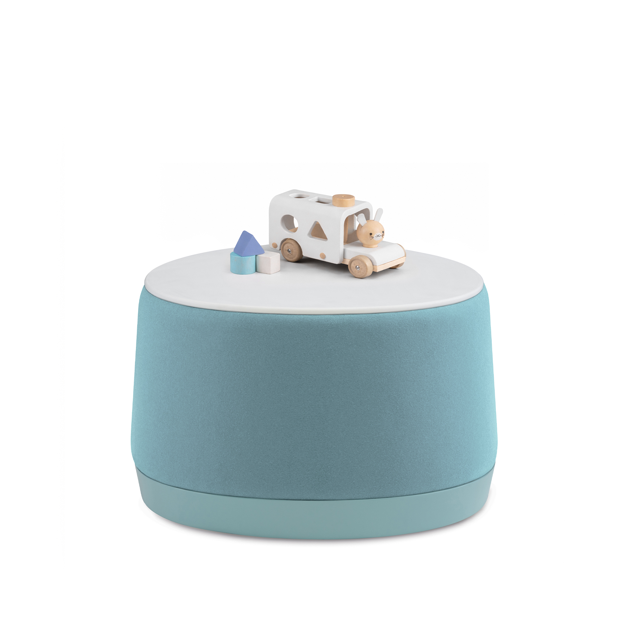 22in Round Loupe Kids Table with Solid Surface and Toy