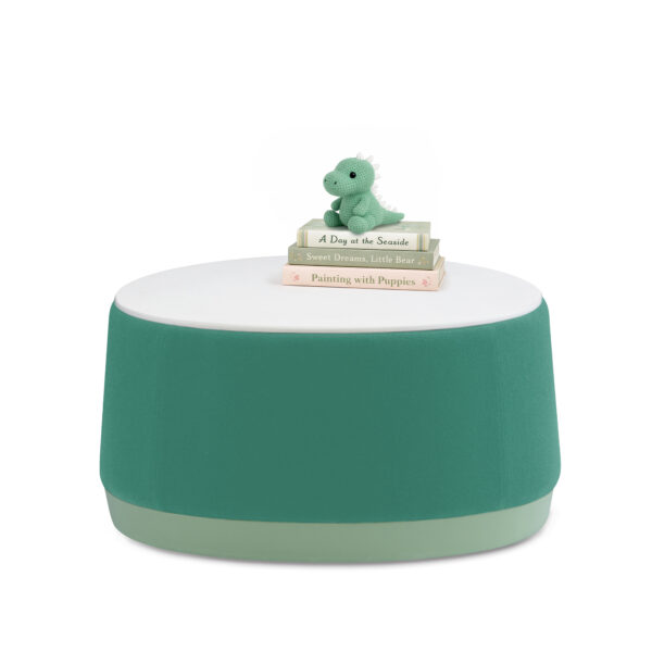 32in Round Loupe Kids Table with Solid Surface and Books